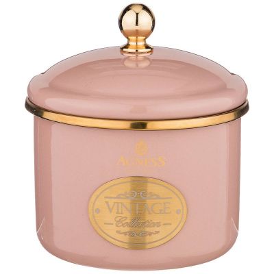 БАНКА ДЛЯ СЫПУЧИХ ПРОДУКТОВ AGNESS, ЭМАЛИРОВАННАЯ, СЕРИЯ ТЮДОР 12 Х 9СМ / 1,0Л-0