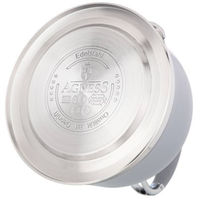 ЧАЙНИК AGNESS СО СВИСТКОМ, 3Л C ИНДУКЦИОН. КАПСУЛЬНЫМ ДНОМ ЦВЕТ: СЕРЫЙ-3