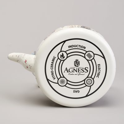 ЧАЙНИК AGNESS ЭМАЛИРОВАННЫЙ СО СЪЕМНЫМ ФИЛЬТРОМ ИЗ НЖС СЕРИЯ 