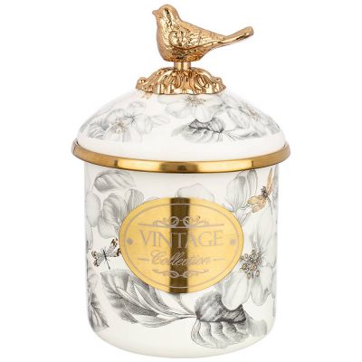 БАНКА ДЛЯ СЫПУЧИХ ПРОДУКТОВ AGNESS, СЕРИЯ ЯБЛОНЕВЫЙ САД, 9 Х 9СМ, 500МЛ-0