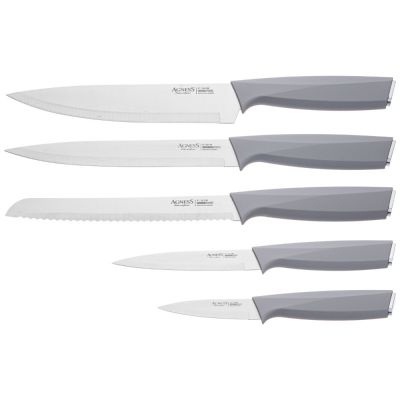 НАБОР НОЖЕЙ AGNESS НЖС НА ПЛАСТИКОВОЙ ПОДСТАВКЕ И РАЗДЕЛОЧНАЯ ДОСКА, 7 ПР.-4