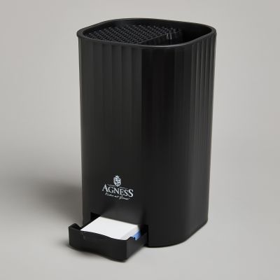 ПОДСТАВКА ДЛЯ НОЖЕЙ AGNESS С ТОЧИЛЬНЫМ КАМНЕМ 13,6*14,6*23 СМ-2