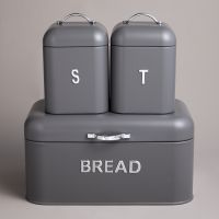 ХЛЕБНИЦА AGNESS 30Х19,5Х15,5СМ С 2-МЯ БАНКАМИ Д/СЫП. ПРОД. D11,5СМ, H16,5СМ