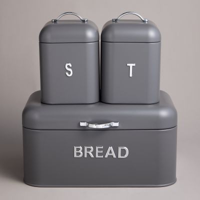 ХЛЕБНИЦА AGNESS 30Х19,5Х15,5СМ С 2-МЯ БАНКАМИ Д/СЫП. ПРОД. D11,5СМ, H16,5СМ-0