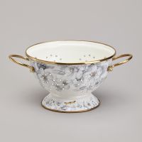 ДУРШЛАГ AGNESS ЭМАЛИРОВАННЫЙ, СЕРИЯ ЯБЛОНЕВЫЙ САД, 20СМ H=14СМ  D=20СМ