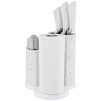 ПОДСТАВКА ДЛЯ НОЖЕЙ AGNESS УНИВЕРСАЛЬНАЯ C ДЕРЖАТЕЛЕМ ДЛЯ ПОЛОТЕНЕЦ, ВЫСОТА: 25*22*16СМ-4