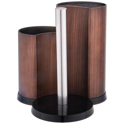 ПОДСТАВКА ДЛЯ НОЖЕЙ AGNESS УНИВЕРСАЛЬНАЯ C ДЕРЖАТЕЛЕМ ДЛЯ ПОЛОТЕНЕЦ, ВЫСОТА: 25*22*16СМ-3