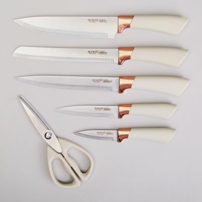 НАБОР НОЖЕЙ AGNESS  НА ПЛАСТИКОВОЙ ПОДСТАВКЕ, 7 ПРЕДМЕТОВ-2