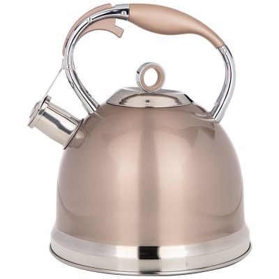 ЧАЙНИК AGNESS СО СВИСТКОМ, 3Л C ИНДУКЦИОН. КАПСУЛЬНЫМ ДНОМ ЦВЕТ:ШАМПАНЬ-0