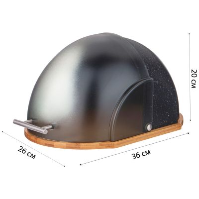 ХЛЕБНИЦА AGNESS ДЕРЕВЯННАЯ С ПЛАСТИКОВОЙ КРЫШКОЙ 36*26*20 СМ-2