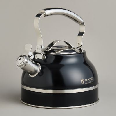 ЧАЙНИК AGNESS СО СВИСТКОМ 2,7Л, ТЕРМОАККУМУЛИРУЮЩЕЕ ДНО, 304 СТАЛЬ,  ИНДУКЦИЯ-4