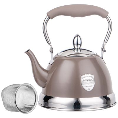 ЧАЙНИК AGNESS С ФИЛЬТРОМ, 1,0 Л C ИНДУКЦИОН. КАПСУЛЬНЫМ ДНОМ И СКЛАДЫВАЮЩЕЙСЯ РУЧКОЙ ЦВЕТ: ШОКОЛАД-2