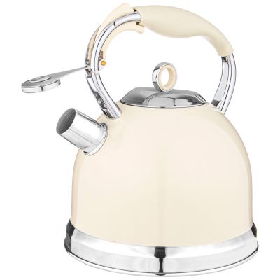 ЧАЙНИК AGNESS СО СВИСТКОМ, 3Л C ИНДУКЦИОН. КАПСУЛЬНЫМ ДНОМ ЦВЕТ: МОЛОЧНЫЙ-2