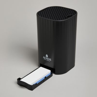 ПОДСТАВКА ДЛЯ НОЖЕЙ AGNESS С ТОЧИЛЬНЫМ КАМНЕМ 13,6*14,6*23 СМ-3