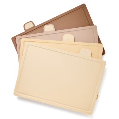 НАБОР AGNESS ИЗ 4 ДОСОК НА ПОДСТАВКЕ, ЦВЕТ: БЕЖЕВЫЙ-1