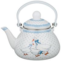 ЧАЙНИК AGNESS ЭМАЛИРОВАННЫ СО СЪЕМНЫМ ФИЛЬТРОМ ИЗ НЖС, СЕРИЯ 