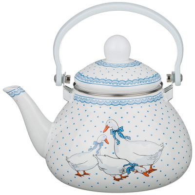 ЧАЙНИК AGNESS ЭМАЛИРОВАННЫ СО СЪЕМНЫМ ФИЛЬТРОМ ИЗ НЖС, СЕРИЯ 