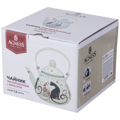 ЧАЙНИК AGNESS  ЭМАЛИРОВАННЫЙ СЕРИЯ 
