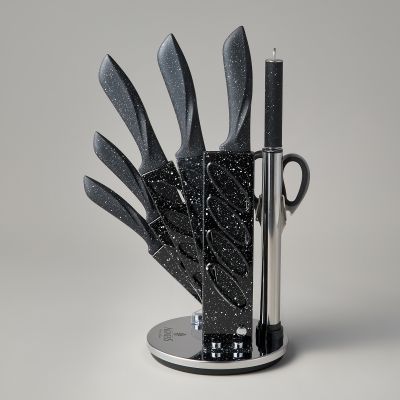 НАБОР НОЖЕЙ AGNESS С НОЖНИЦАМИ И МУСАТОМ НА ПЛАСТИКОВОЙ ПОДСТАВКЕ, 8 ПРЕДМЕТОВ-4