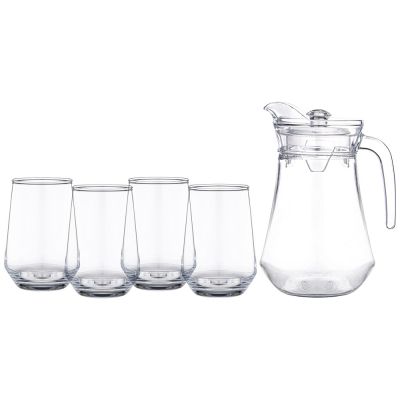 НАБОР ДЛЯ СОКА/ВОДЫ 5 ПР.: КУВШИН 1,5 Л + 4 СТАКАНА 390 МЛ-0