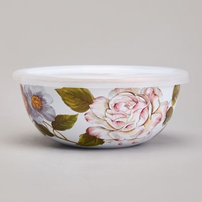 НАБОР МИСОК AGNESS ЭМАЛИРОВАННЫХ С ПЛАСТИК.КРЫШКАМИ, СЕРИЯ ФЛАНДРИЯ 6ПР 0,6/0,9/1,3Л ДИА. 14/16/18СМ-6