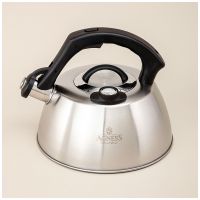 ЧАЙНИК AGNESS СО СВИСТКОМ, 2,80Л ТЕРМОАККУМУЛИРУЮЩЕЕ ДНО,ИНДУКЦИЯ,ВСТРОЕННЫЙ ТЕРМОМЕТР