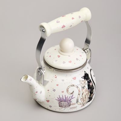 ЧАЙНИК AGNESS ЭМАЛИРОВАННЫЙ СО СЪЕМНЫМ ФИЛЬТРОМ ИЗ НЖС СЕРИЯ 