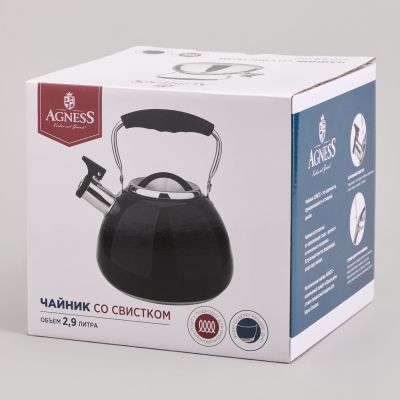 ЧАЙНИК СО СВИСТКОМ И СКЛАДЫВАЮЩЕЙСЯ РУЧКОЙ, 2.9Л-1