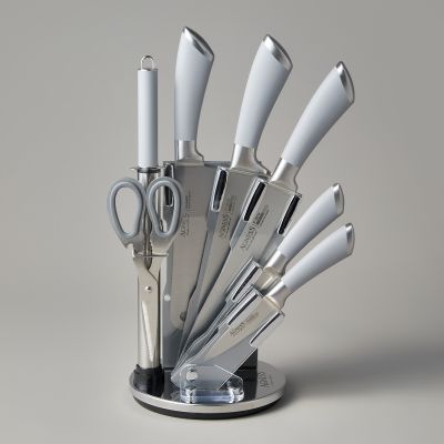 НАБОР НОЖЕЙ AGNESS НЖС НА ПЛАСТИКОВОЙ ВРАЩАЮЩЕЙСЯ ПОДСТАВКЕ 8 ПР.-3