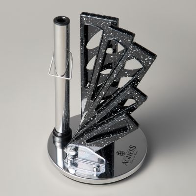 НАБОР НОЖЕЙ AGNESS С НОЖНИЦАМИ И МУСАТОМ НА ПЛАСТИКОВОЙ ПОДСТАВКЕ, 8 ПРЕДМЕТОВ-6