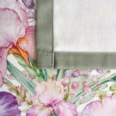 СКАТЕРТЬ ИРИСЫ 110Х140СМ ,БЕЛЫЙ, 100% ХЛОПОК,ТВИЛ ПРОПИТКА-12