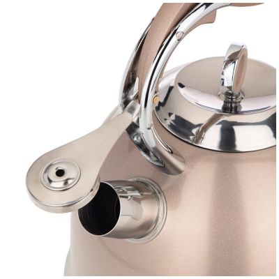 ЧАЙНИК AGNESS СО СВИСТКОМ, 3Л C ИНДУКЦИОН. КАПСУЛЬНЫМ ДНОМ ЦВЕТ:ШАМПАНЬ-2