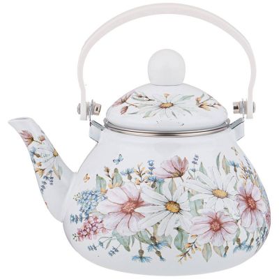 ЧАЙНИК AGNESS ЭМАЛИРОВАННЫЙ СО СЪЕМНЫМ ФИЛЬТРОМ ИЗ НЖС, СЕРИЯ 