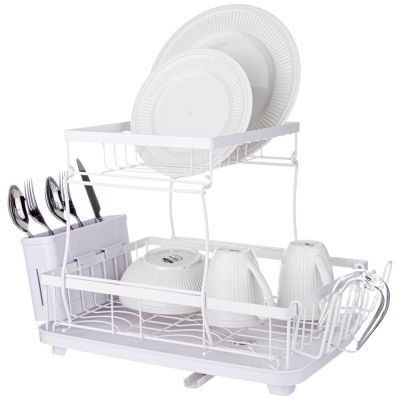 СУШИЛКА ДЛЯ ПОСУДЫ БЕЛАЯ 43*30*31 СМ (КОР-6ШТ)-2