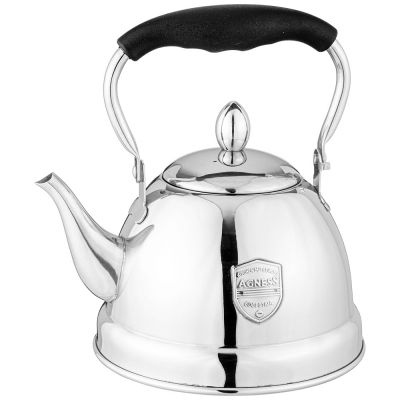 ЧАЙНИК AGNESS С ФИЛЬТРОМ, 1,0 Л C ИНДУКЦИОН. КАПСУЛЬНЫМ ДНОМ И СКЛАДЫВАЮЩЕЙСЯ РУЧКОЙ ЦВЕТ: СТАЛЬНОЙ-0