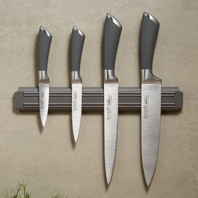 НАБОР НОЖЕЙ AGNESS 5 ПР.С МАГНИТНЫМ ДЕРЖАТЕЛЕМ И РУЧКОЙ ИЗ НЕРЖ.СТАЛИ-0