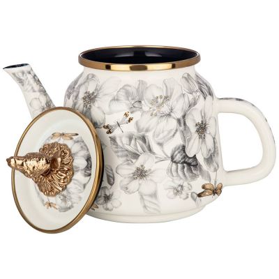 ЧАЙНИК ЭМАЛИРОВАННЫЙ AGNESS, СЕРИЯ ЯБЛОНЕВЫЙ САД, 1,0Л ПОДХОДИТ ДЛЯ ИНДУКЦИОН.ПЛИТ-3