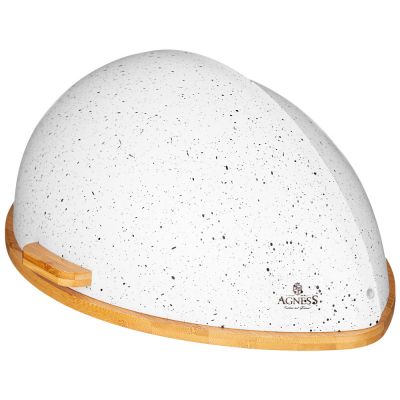 ХЛЕБНИЦА AGNESS ДЕРЕВЯННАЯ С ПЛАСТИКОВОЙ КРЫШКОЙ-0