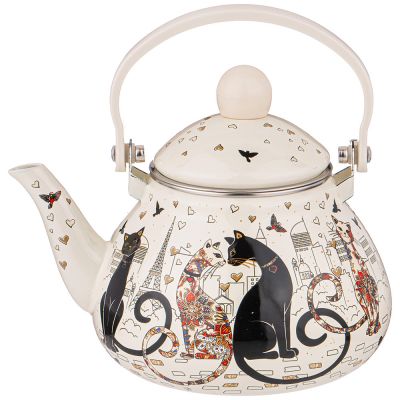 ЧАЙНИК AGNESS ЭМАЛИРОВАННЫЙ СО СЪЕМНЫМ ФИЛЬТРОМ ИЗ НЖС, СЕРИЯ