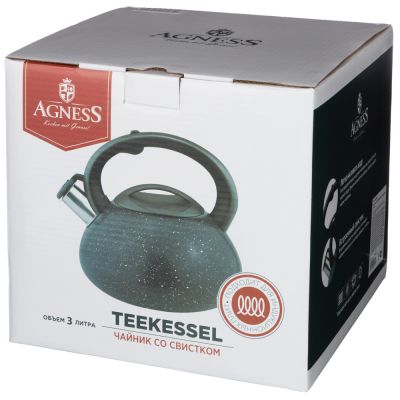 ЧАЙНИК  AGNESS СО СВИСТКОМ 3 Л НЖС (КОР=6ШТ.)-1