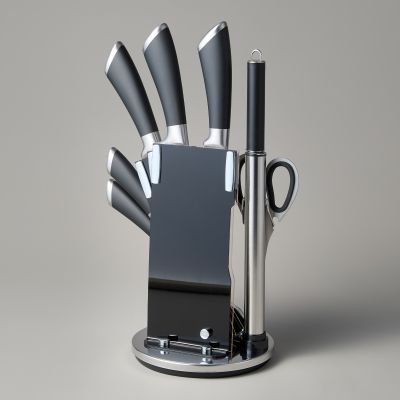 НАБОР НОЖЕЙ AGNESS НЖС НА ПЛАСТИКОВОЙ ВРАЩАЮЩЕЙСЯ ПОДСТАВКЕ 8 ПР. (КОР=6НАБОР.)-4