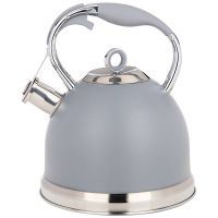 ЧАЙНИК AGNESS СО СВИСТКОМ, 3Л C ИНДУКЦИОН. КАПСУЛЬНЫМ ДНОМ ЦВЕТ: СЕРЫЙ