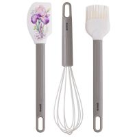 НАБОР: ВЕНЧИК, ЛОПАТКА, КИСТОЧКА AGNESS, 3 ПРЕДМЕТА, СЕРИЯ 