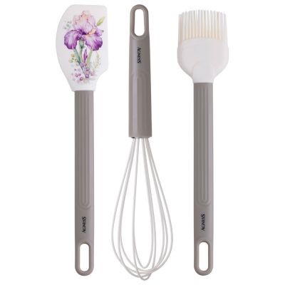 НАБОР: ВЕНЧИК, ЛОПАТКА, КИСТОЧКА AGNESS, 3 ПРЕДМЕТА, СЕРИЯ 