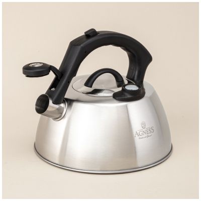 ЧАЙНИК AGNESS СО СВИСТКОМ, 2,80Л ТЕРМОАККУМУЛИРУЮЩЕЕ ДНО,ИНДУКЦИЯ,ВСТРОЕННЫЙ ТЕРМОМЕТР-2