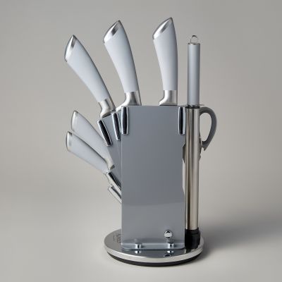 НАБОР НОЖЕЙ AGNESS НЖС НА ПЛАСТИКОВОЙ ВРАЩАЮЩЕЙСЯ ПОДСТАВКЕ 8 ПР.-4