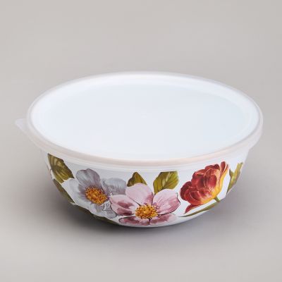 НАБОР МИСОК AGNESS ЭМАЛИРОВАННЫХ С ПЛАСТИК.КРЫШКАМИ, СЕРИЯ ФЛАНДРИЯ 6ПР 0,6/0,9/1,3Л ДИА. 14/16/18СМ-4