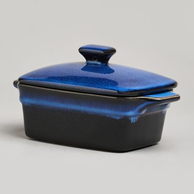 ФОРМА ДЛЯ ЗАПЕКАНИЯ С КРЫШКОЙ / МАСЛЕНКА REACTIVE BLUE 16,5*10*5/9 СМ 250 МЛ-2