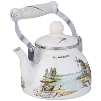 ЧАЙНИК AGNESS ЭМАЛИРОВАННЫЙ СО СЪЕМНЫМ ФИЛЬТРОМ ИЗ НЖС СЕРИЯ 