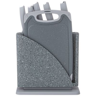 НАБОР НОЖЕЙ AGNESS НЖС НА ПЛАСТИКОВОЙ ПОДСТАВКЕ И РАЗДЕЛОЧНАЯ ДОСКА, 7 ПР.-2